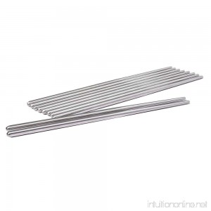 Sweton Metal Chopsticks Stainless Steel Non-skid Design Squared Chopsticks（6pairs） - B072JRNY95